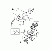 Схема узла: Переднее крыло для Kawasaki ZX1400 ZZR1400 ABS