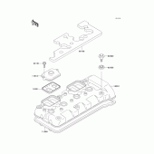 Схема узла: Клапанная крышка для Kawasaki ZX600 ZZ-R600