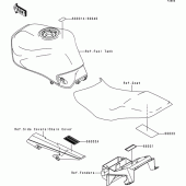 Схема вузла: Інформаційні наклейки для Kawasaki ZR750 ZR-7