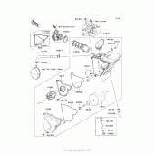 Схема узла: Воздушный фильтр для Kawasaki KLX140 KLX140