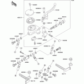 Схема узла: Передний тормозной цилиндр для Kawasaki VN1500 VN1500 Classic Tourer Fi