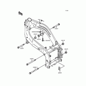 Схема узла: Крепление двигателя для Kawasaki ZX400 ZXR400