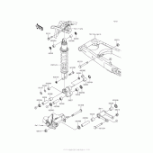 Схема узла: Подвеска/задний амортизатор для Kawasaki KLX140 KLX140