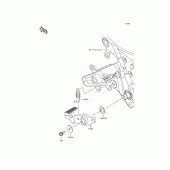 Схема узла: Педаль тормоза для Kawasaki EX400 Ninja 400R