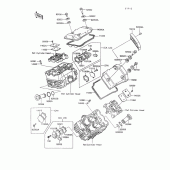 Схема узла: Клапанная крышка для Kawasaki VN750 Vulcan 750