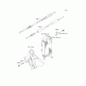 Схема узла: Тросики для Kawasaki KX100