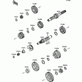 Схема узла: Трансмиссия для Kawasaki VN1500 VN-15 SE
