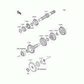 Схема вузла: Трансмісія (KLX110-A1) для Kawasaki KLX110 KLX110