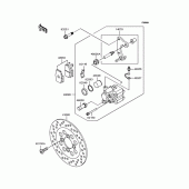 Схема вузла: Переднє гальмо (KL110-A2) для Kawasaki KL110 KSR