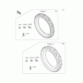 Схема узла: Колеса (Шины) для Kawasaki EX250 Ninja 250R