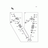Схема узла: Клапан(ы) для Kawasaki KLX140 KLX140L