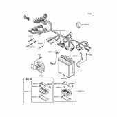 Схема вузла: Електроустаткування для Kawasaki EL250 Eliminator 250LX