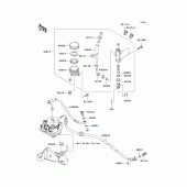 Схема узла: Задний тормозной цилиндр для Kawasaki EX650 Ninja 650 ABS