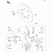 Схема вузла: Переднє гальмо для Kawasaki VN1500 VN1500 Drifter
