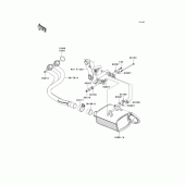 Схема узла: Выхлопная система (s) для Kawasaki EX650 Ninja 650
