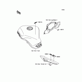 Схема вузла: Інформаційні наклейки для Kawasaki ZX1000 Z1000SX ABS
