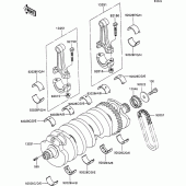 Схема вузла: Колінчастий вал для Kawasaki ZX1100 ZZ-R1100