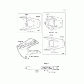 Схема вузла: Інформаційні наклейки (kx65-a2) для Kawasaki KX65