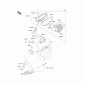 Схема вузла: Задній ліхтар (Стоп-сигнал) для Kawasaki EJ650 W650