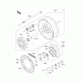 Схема узла: Ступица заднего колеса для Kawasaki ZX1100 GPZ1100