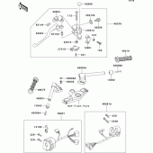 Схема узла: Руль & Пульт управления рулевой для Kawasaki ZX600 ZZ-R600