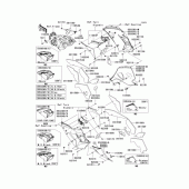 Схема вузла: Нижній обтічник (1/3) для Kawasaki ZX1400 ZZR1400