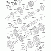 Схема вузла: Трансмісія для Kawasaki ZX750 ZXR750R