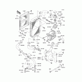 Схема узла: Радиатор (1/2) для Kawasaki VN800 Vulcan 800 Drifter