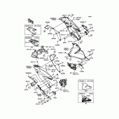 Схема узла: Нижний обтекатель для Kawasaki BX250 NINJA 250SL