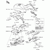 Схема узла: Side covers/chain cover(1/2)(c7f) для Kawasaki ZR1000 Z1000 ABS