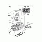 Схема вузла: Головка циліндра для Kawasaki ER650 ER-6N