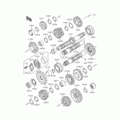 Схема вузла: Transmission(1/2) для Kawasaki KLE500