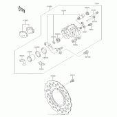 Схема вузла: Заднє гальмо для Kawasaki KLX140 KLX140L
