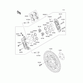 Схема вузла: Переднє гальмо для Kawasaki VN1600 Vulcan 1600 Mean Streak