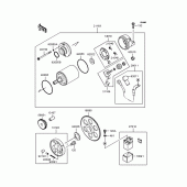 Схема узла: Стартер электрический & Привод стартера для Kawasaki ZR400 ZRX
