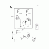 Схема вузла: Замок запалювання для Kawasaki KL250 KL250 Super Sherpa
