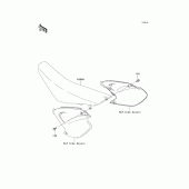 Схема узла: Сиденье для Kawasaki KX125