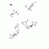 Схема вузла: Підніжки для Kawasaki KMX125