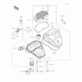 Схема узла: Воздушный фильтр для Kawasaki EX400 Ninja 400R