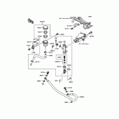 Схема вузла: Задній гальмівний циліндр Kawasaki EX300 Ninja 300