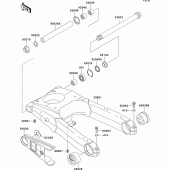 Схема узла: Задний рычаг (Маятник) для Kawasaki ZX1100 ZZ-R1100