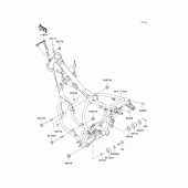 Схема узла: Крепление двигателя для Kawasaki KX65