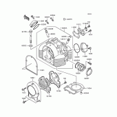 Схема вузла: Головка циліндра для Kawasaki BJ250 Estrella RS