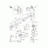 Схема узла: Масляный насос & Масляный фильтр (1/2) для Kawasaki ZX1100 GPZ1100