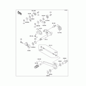 Схема узла: Переключатель передач для Kawasaki ZX1100 Ninja ZX-11