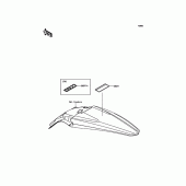 Схема вузла: Інформаційні наклейки для Kawasaki KX250/KX252 KX250F