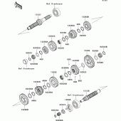 Схема узла: Трансмиссия для Kawasaki VN1500 VN1500 Mean Streak