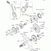 Схема вузла: Колінчастий вал для Kawasaki VN1600 VN1600 Mean Streak