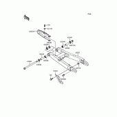 Схема вузла: Задній важіль (маятник) для Kawasaki KL250 KL250 Super Sherpa