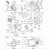 Схема вузла: Engine cover(s)(1/2) для Kawasaki ZR1200 ZRX1200